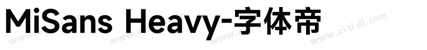 MiSans Heavy字体转换